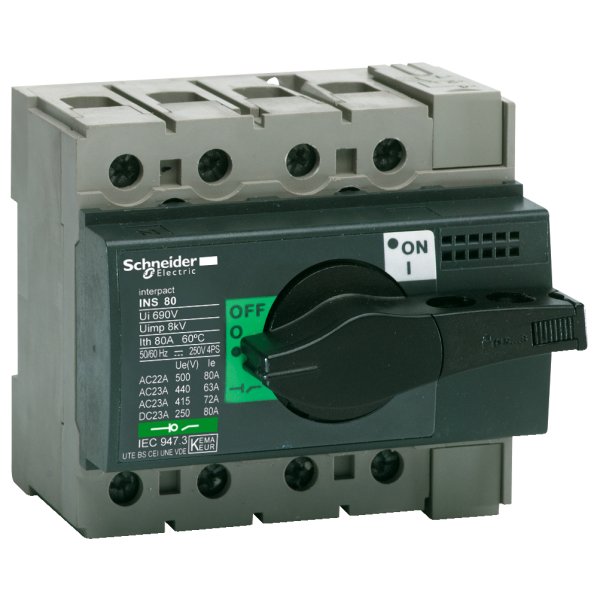 Schneider Electric Interrupteur sectionneur Interpact Ins80 4P 80 A