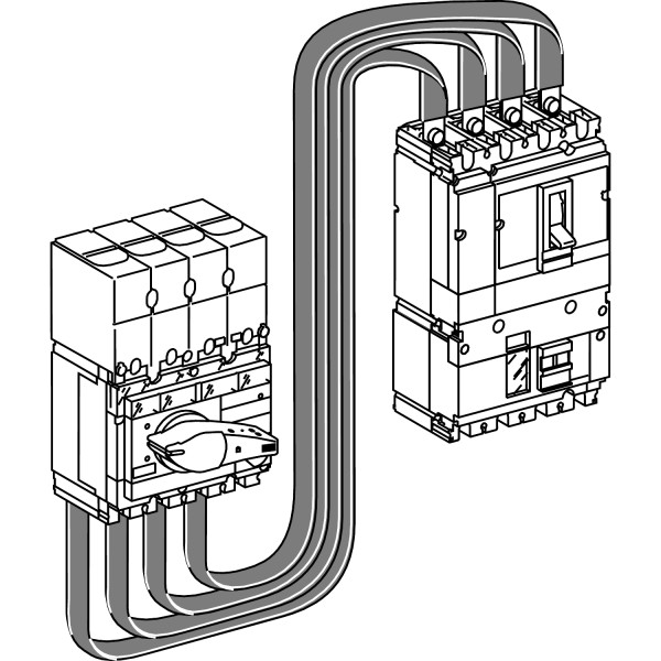 Schneider Electric Liaison Souple Inv320- 630/Ns400-630 Vert. Cote A Cote