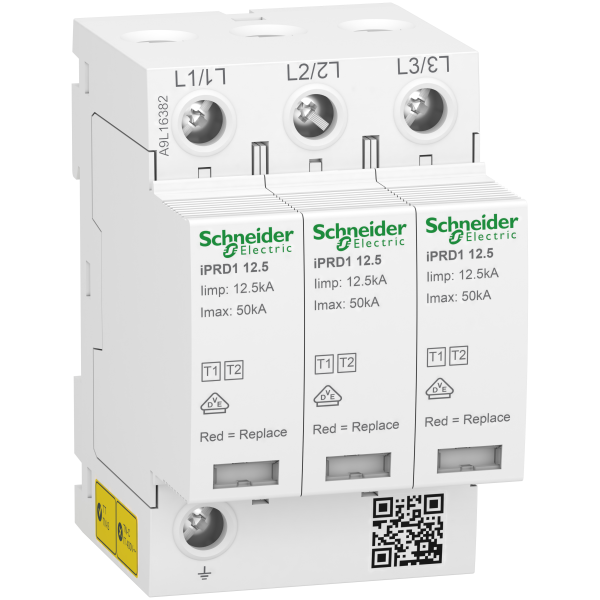 Acti9 parafoudre iprd1 12,5r - debro type1 - 3p - 350v - report signal - tt tn