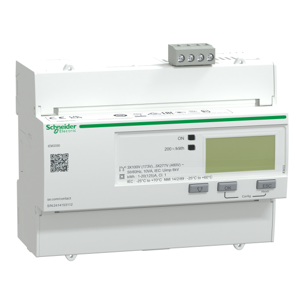 Acti9, iem compteur d'énergie iem3350 125a, modbus