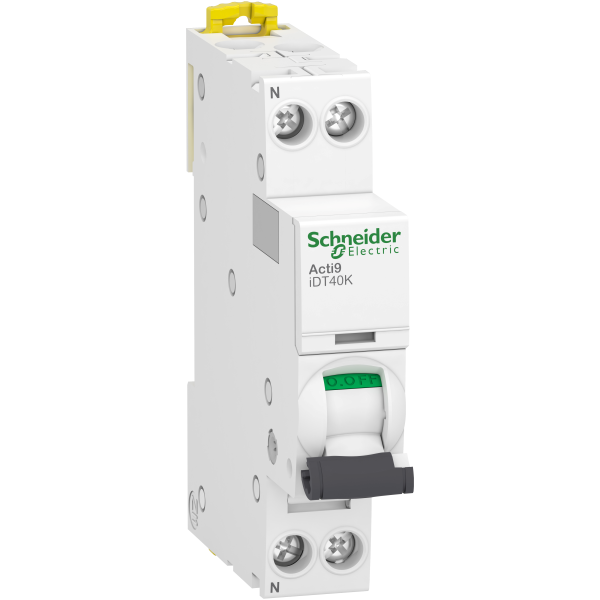 Disjoncteur 32 A 1P + N Acti9 iDT40K Schneider Electric - Courbe C - Pouvoir de Coupure 4 500 A