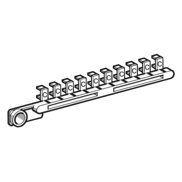 Schneider Electric Repère encliquetable blanc 25 Brochettes de 10 Caractère C