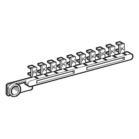 Schneider Electric Repère encliquetable blanc 25 Brochettes de 10 Caractère K