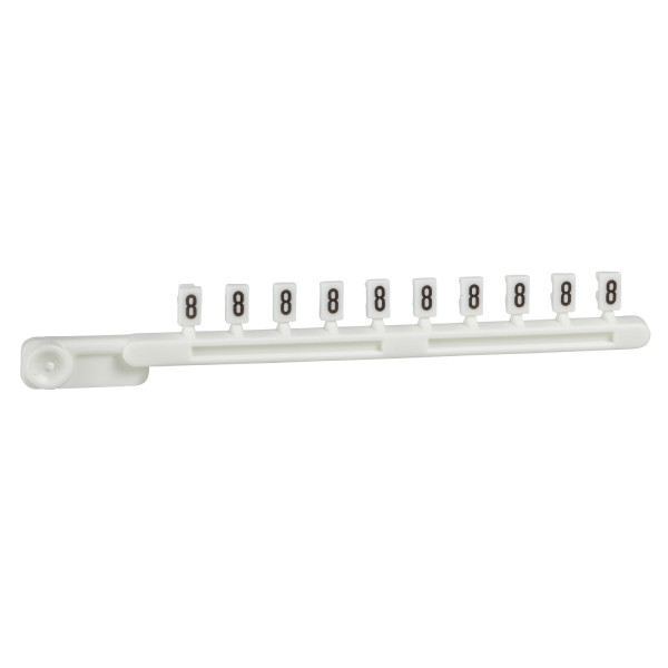 Schneider Electric Repère encliquetable blanc 25 Brochettes de 10 Caractère 8