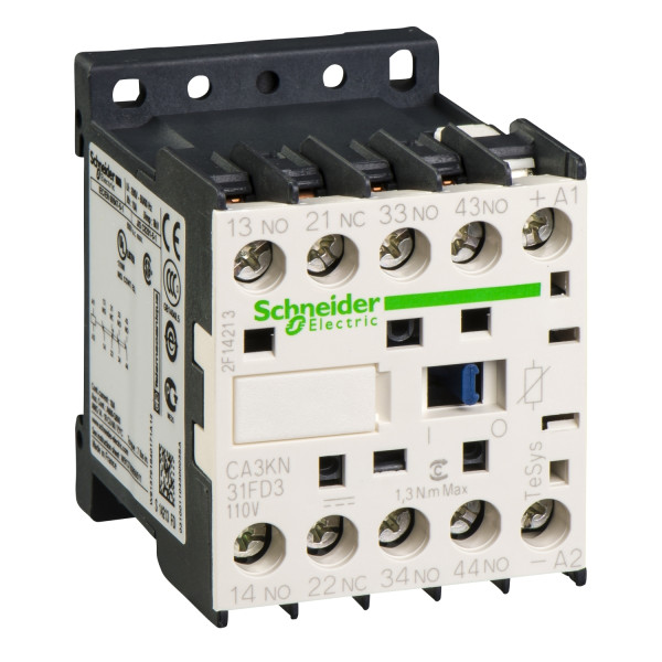 Schneider Electric Contacteur Ca3K 3 F Plus 1 O Instantané 10 A 110 V Cc