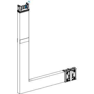 Canalis ksa - coude spécial 250a montage haut - 2 côtés ajust. 250 à 1200mm