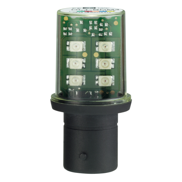 Schneider Electric Lampe de Signalisation Del Clignotante Vert Ba 15D 230 V