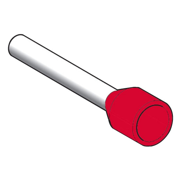 Schneider Electric Embout de câblage Surmoulé Format Long 1 Mm² Rouge