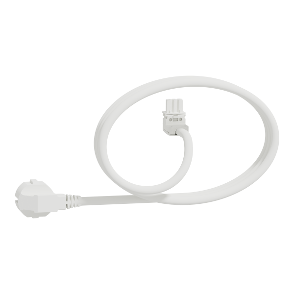 Unica system+ - cable spécifique pour nourrice m - 2,5mm2 - 3m - coudé - blanc