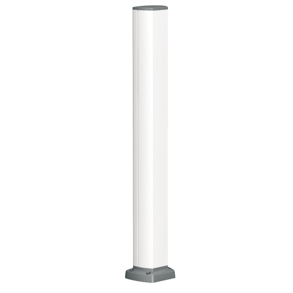 OptiLine 45 - colonnette aluminium laqué blanc polaire - 1 face - 0,7 m