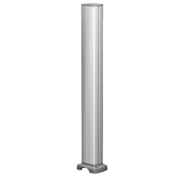 OptiLine 45 - colonnette aluminium laqué blanc P avec passage - 1 face - 0,7 m