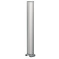 OptiLine 45 - colonnette aluminium laqué blanc P avec passage - 1 face - 0,7 m