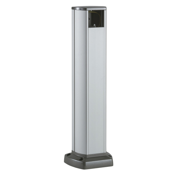 Schneider Electric Optiline 45 - Colonnette Aluminium avec Passage - 1 Face - 0,43 M