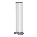 OptiLine 45 - colonnette aluminium laqué blanc P avec passage - 1 face - 0,43 m