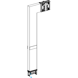 Canalis ksa - coude spéc. coupe feu 400a montage bas - a=250mm-b=700-1200mm