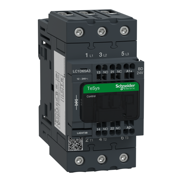 Schneider Electric Contacteur Everlink 3P Ac3 440V 65A Ctrl Ress Bob 24V Cc