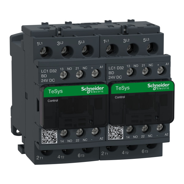 Schneider Electric Contacteur Inverseur Tesys Lc2D 3P Ac3 440V 32 A Bobine 24 Vcc