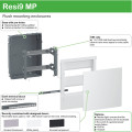 Mini Pragma - mini coffret encastré - 1x6 mod. - portillon transparent - bornier de terre