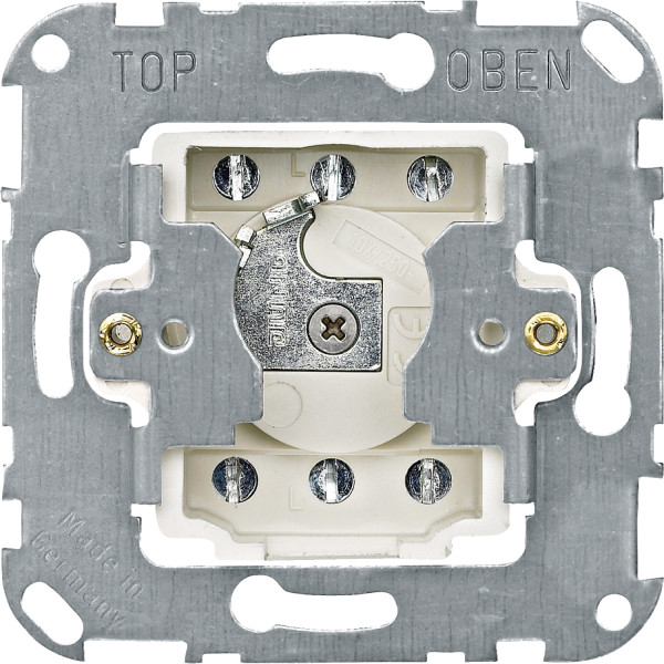 Mécanisme poussoir rotatif 10 A, cylindre fermeture, descente / arrêt / montée