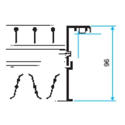 Aldes sc 102 d f3 -  500 x 150 mm - grille acier double déflexion