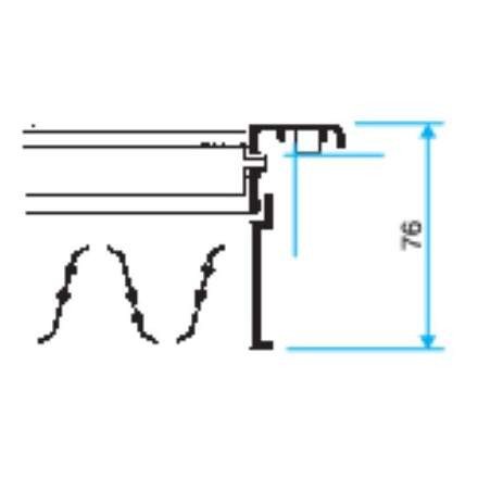 Aldes sc 102 d f3 -  500 x 150 mm - grille acier double déflexion