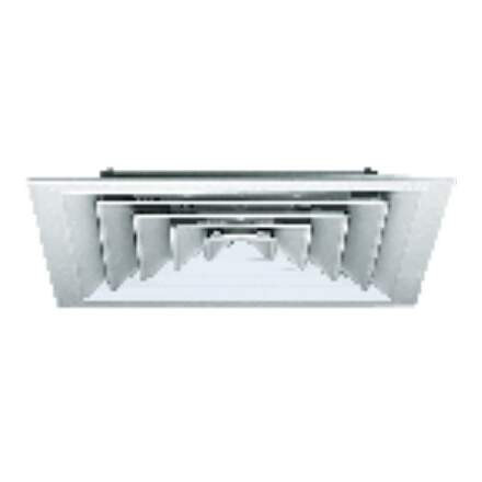 Aldes sf 704 - 375 x 375 mm - diffuseur aluminium carré à noyau amovible