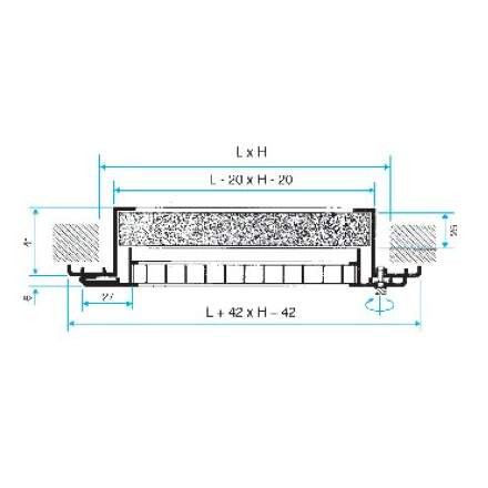 Aldes w - 500 x 400 - filtre de rechange pour grille ac 161 et ac 163 w f1