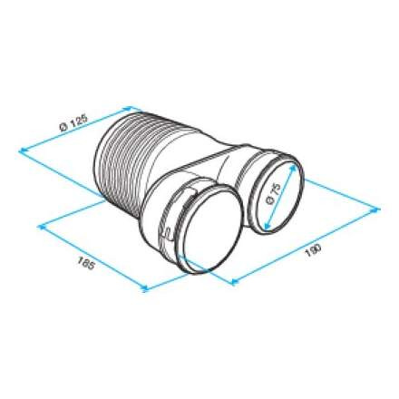 Aldes coude equerre d.80  (embal. par 50)