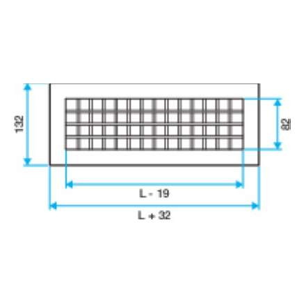 Aldes grille transfert l350xh200