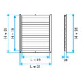 Aldes grille transfert l350xh300