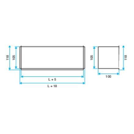 Aldes grille transfert l350xh400