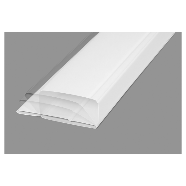 Conduit rectangulaire PVC rigide 55 x 110 mm, équivalent D 100 mm, long 1,5 m. (TPL 100/1.5)
