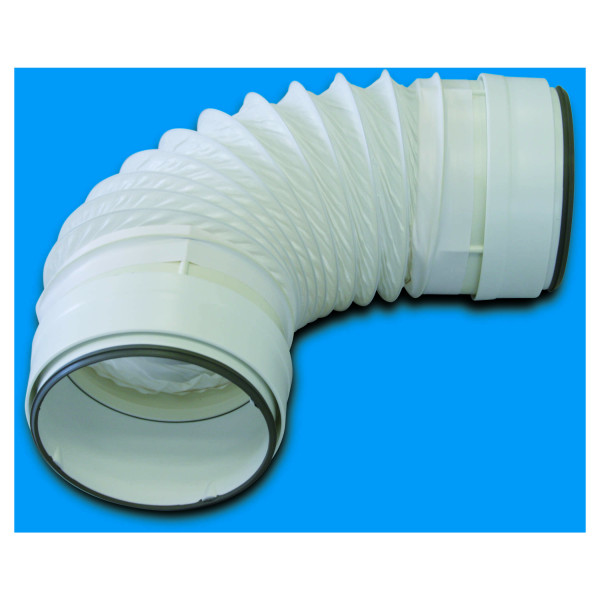 Conduit circulaire PVC souple + 2 manchons rigides à joints, D 100 mm, long 50cm. (TFCV 100)
