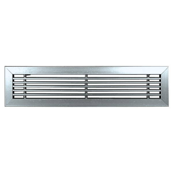 Grille linéaire de soufflage/reprise, blanc, 460 à 1380 m3/h, D 600 x 150 mm. (GLF 600X150 BLANCHE)