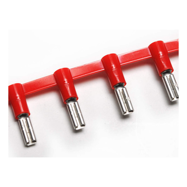 CRPF308 - Clip femelle partiellement isolé rouge (0,25 à 1,5 mm²) - 2,8 X 0,8 mm en bande