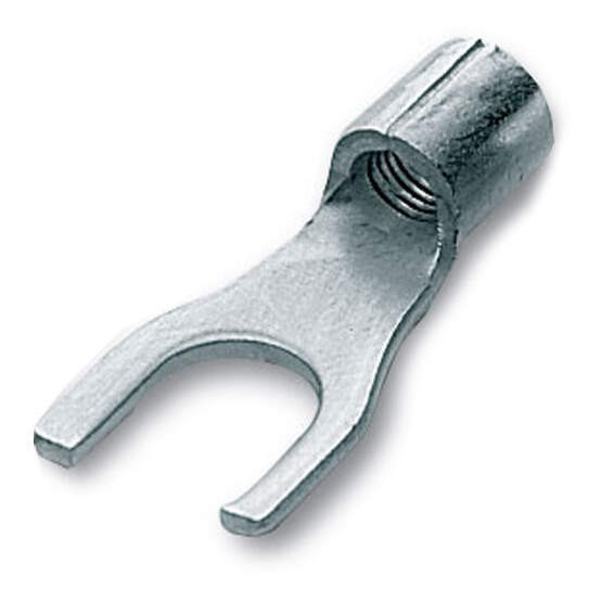 BNU41 - Cosse nue roulée fourche 1,5 à 2,5 mm² - Diam. 4 mm