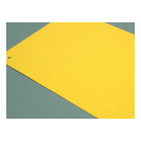 48013 - Etiquette adhésive souple de type MG-VCT 105 x 110 mm jaune