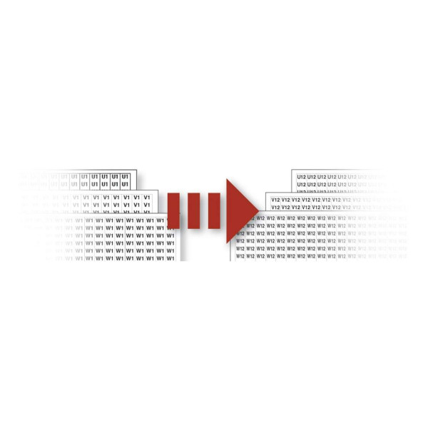 25109Q - Etiquettes de repérage en bandes type ANS 8 x 65 mm "Q"