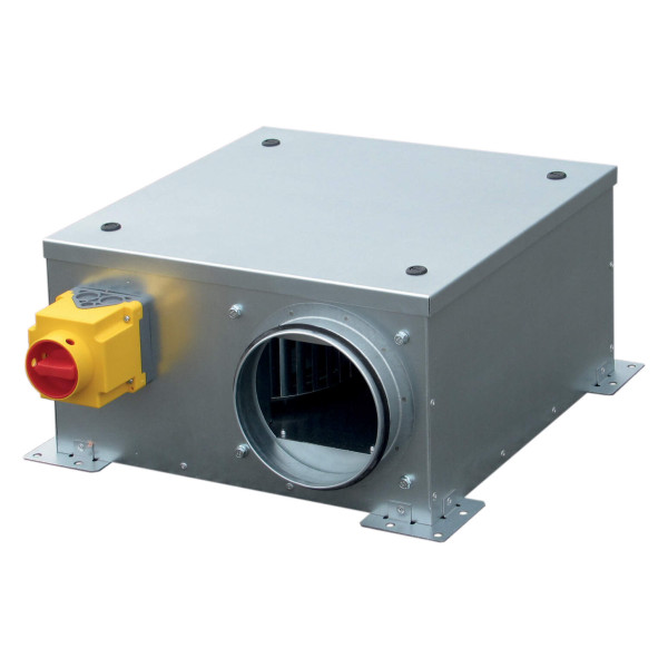 Caisson extra-plat isolé 50 mm, 200 m3/h, D 125 mm, dépressostat, inter de prox. (CATB 002/DI ISO 50)