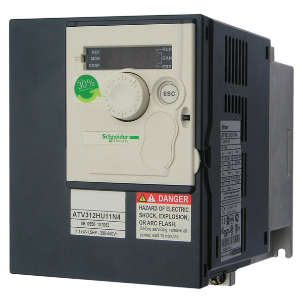 Variateur de fréquence, monophasé, tous régimes de neutre TN/TT/IT 1.5 Kw. (VFTM MONO IP 20 230V 1,5kW)