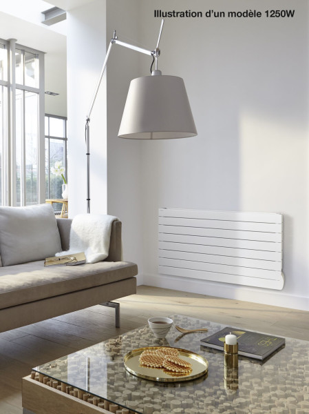 Radiateur électrique Acova Fassane premium horizontal à tubes horizontaux blanc 2000W