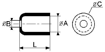 Embout cylindrique er-45 ye