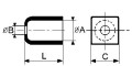 Embout carré ec-52 gn