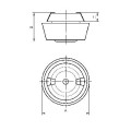 Passe-fils à membrane pliofix m25