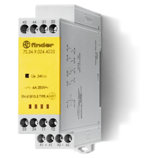 Relais mod contacts guidés 2no + 2nc 6a 110v dc, agsno2, sil2, à cage (7s3491104220)