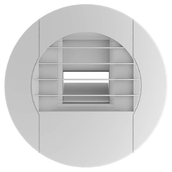 Bouche hygroréglable SdB avec WC élec (12V) 10-40/40 Manchette Placo D125 mm. (BEHS/W E 10-40/40 12V (BOITE))