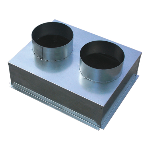 Plénum isolé, raccord arrière D 100 mm, pour GAO/GAF/GRM/GLF/GRE, D 400 x 100 mm. (PGRI 400X100)