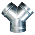 Culotte 45° en acier galvanisé, D 250-200-200 mm. (CL 250/200 45°)