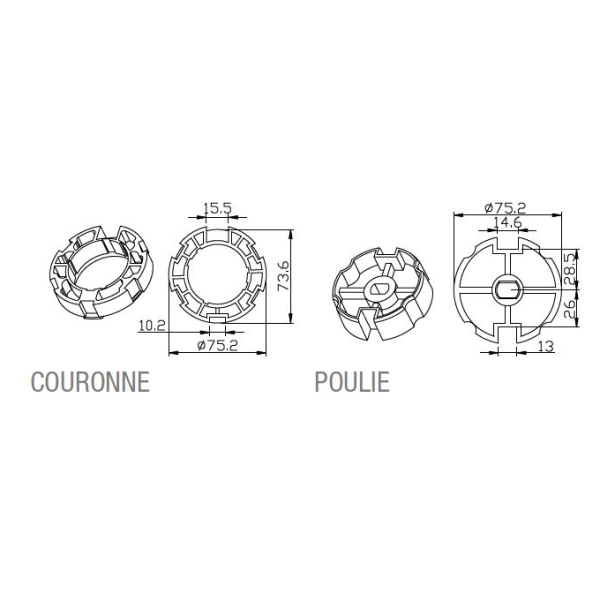 Adaptateur ogive 78x1,2mm