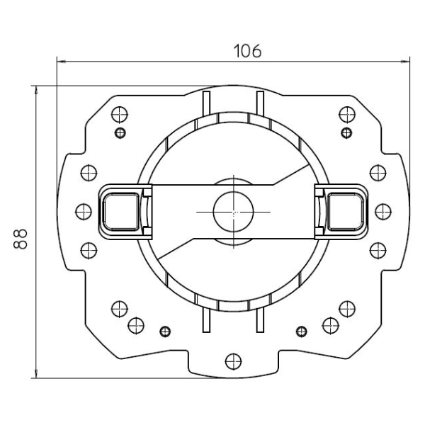 Support rapide mo5 en plastique pour flanc zf max. 20nm